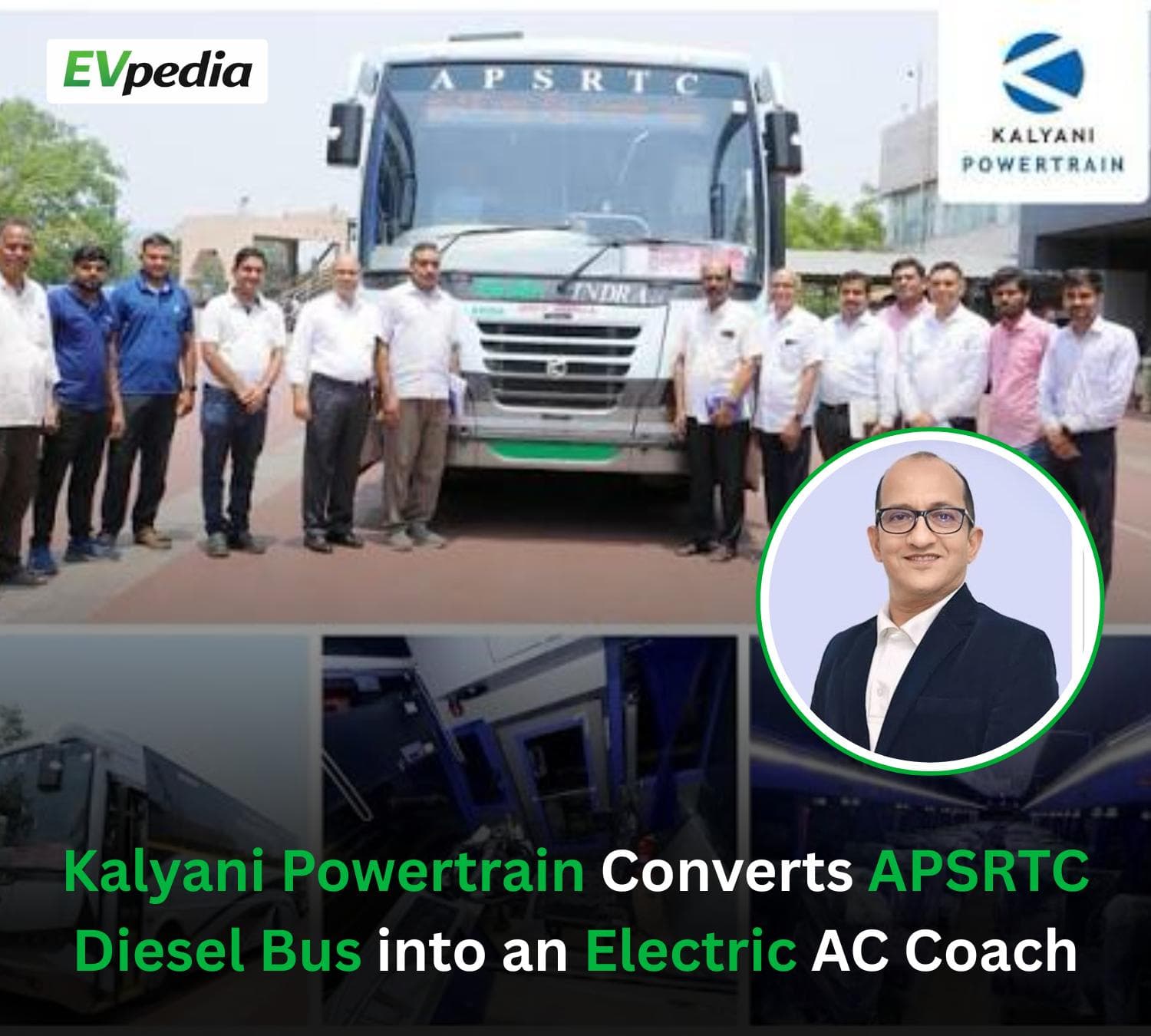 kalyani powertrain apsrtc diesel bus electric ac coach retrofit