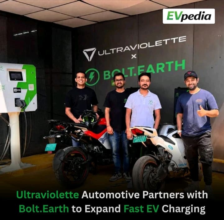 Ultraviolette Automotive Partners with Bolt.Earth to Expand Fast EV Charger Network in India