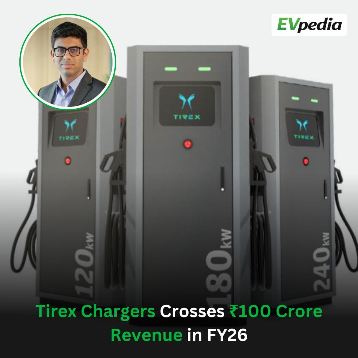 Tirex Chargers crossed the ₹100 crore revenue mark in FY26.